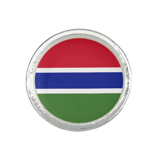 Gambia flag ring (Front)