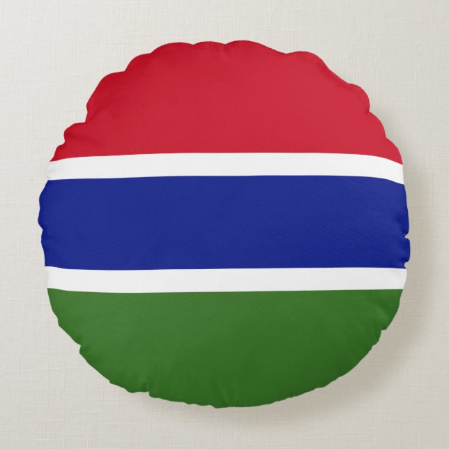 Gambia Flag Round Pillow (Front)