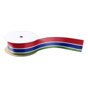 Gambia Flag Satin Ribbon
