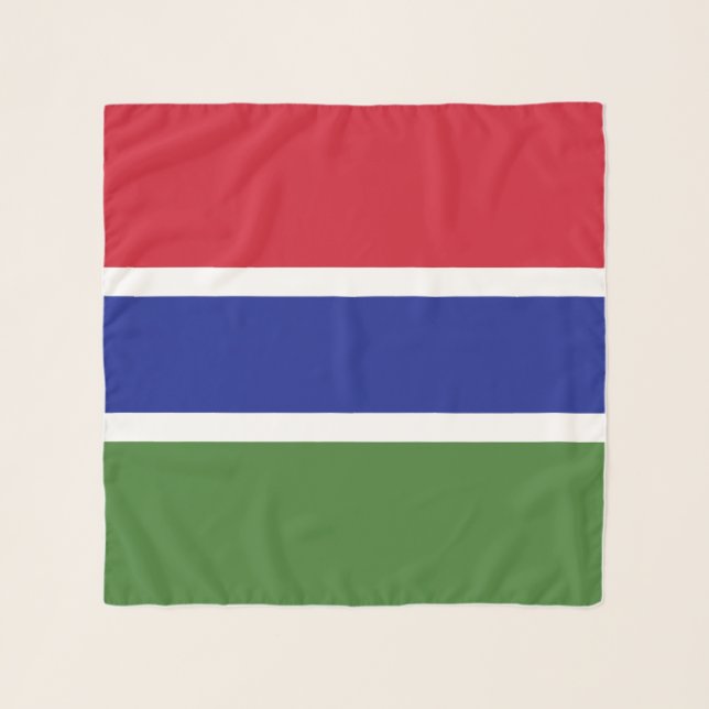 Gambia Flag Scarf (Front)