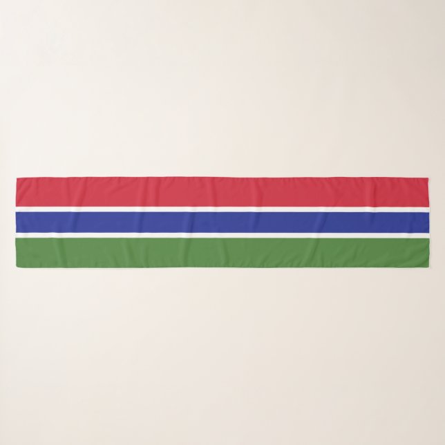 Gambia Flag Scarf (Front (Horizontal))