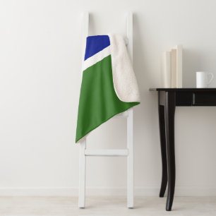 Gambia flag sherpa blanket