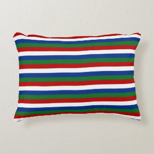 gambia flag stripes country pattern symbol red gre accent pillow