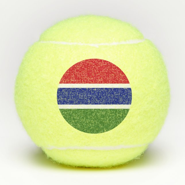 Gambia Flag Tennis Balls (Front)
