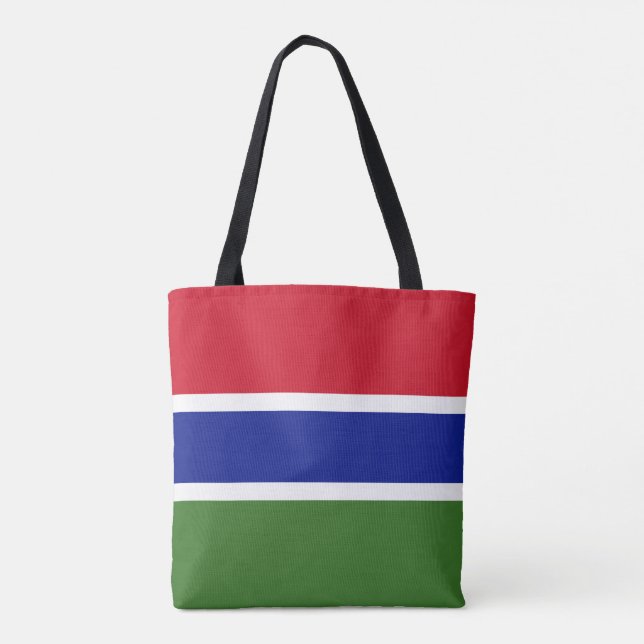 Gambia Flag Tote Bag (Back)