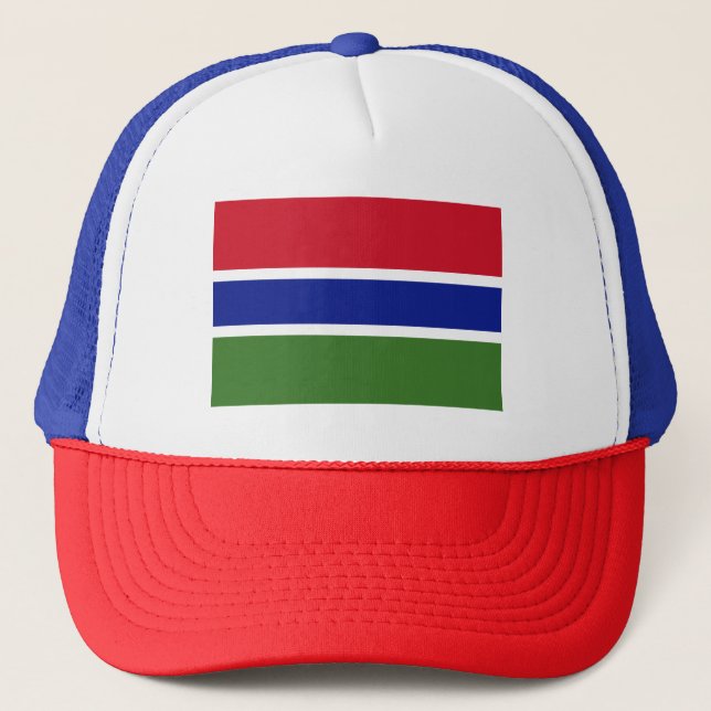 Gambia Flag Trucker Hat (Front)
