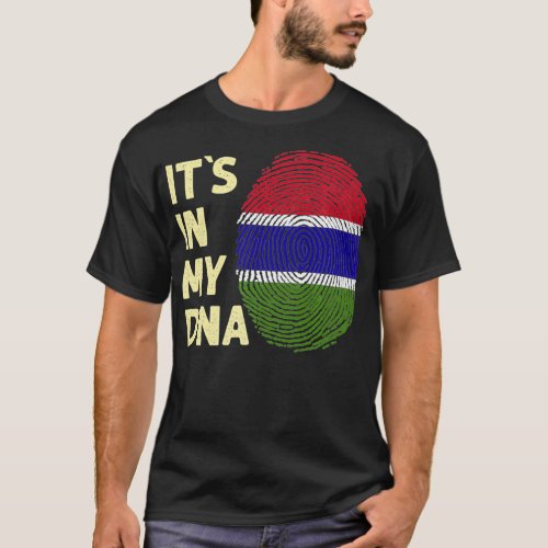 Gambia In My DNA Gambian Flag Team Gambia southern T_Shirt