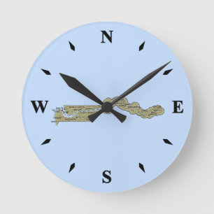 Gambia Map Clock