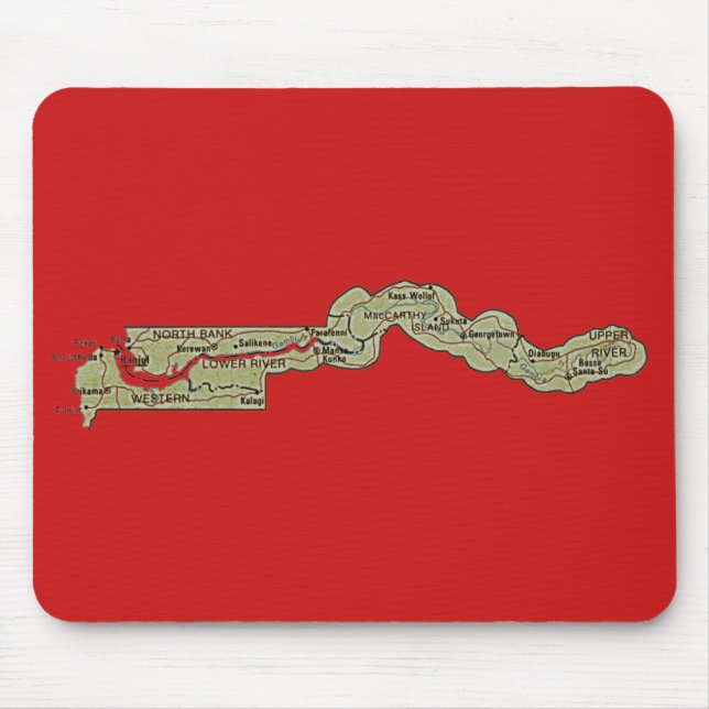 Gambia Map Mousepad (Front)