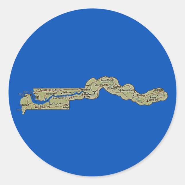 Gambia Map Sticker (Front)