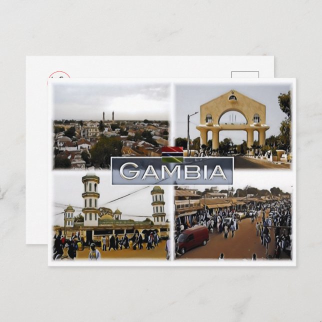 Gambia - Mosaic - Postcard (Front/Back)