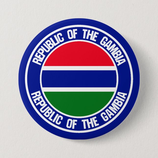 Gambia Round Emblem Button (Front)