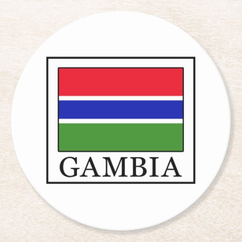 Gambia Round Paper Coaster
