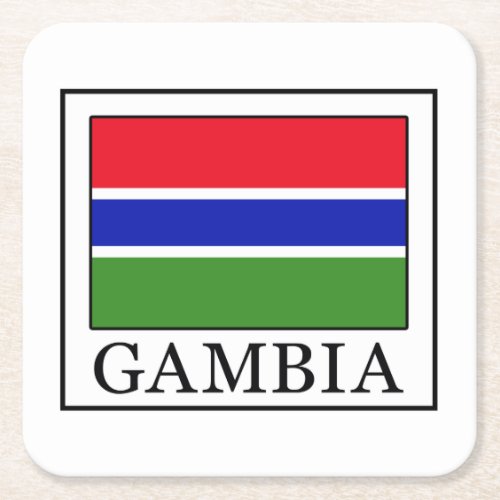 Gambia Square Paper Coaster
