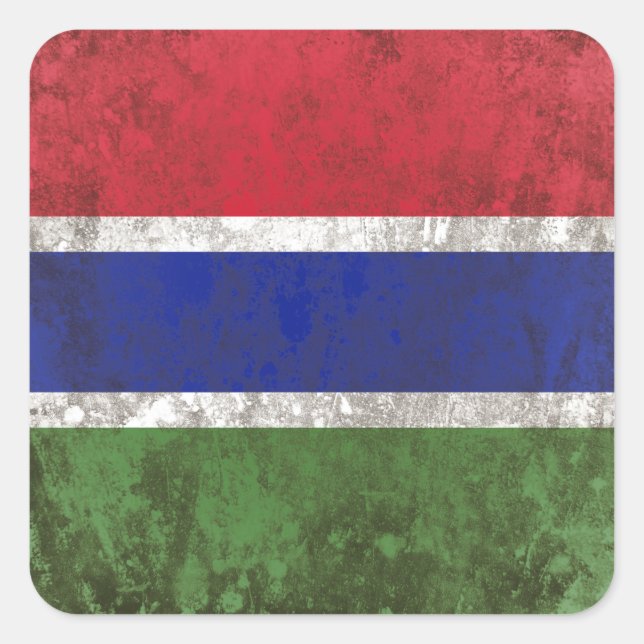 Gambia Square Sticker (Front)