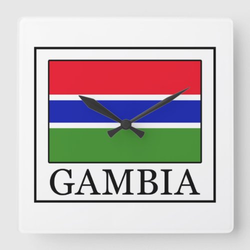 Gambia Square Wall Clock