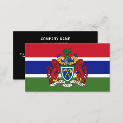 Gambian Flag  Coat of Arms Flag of The Gambia Business Card