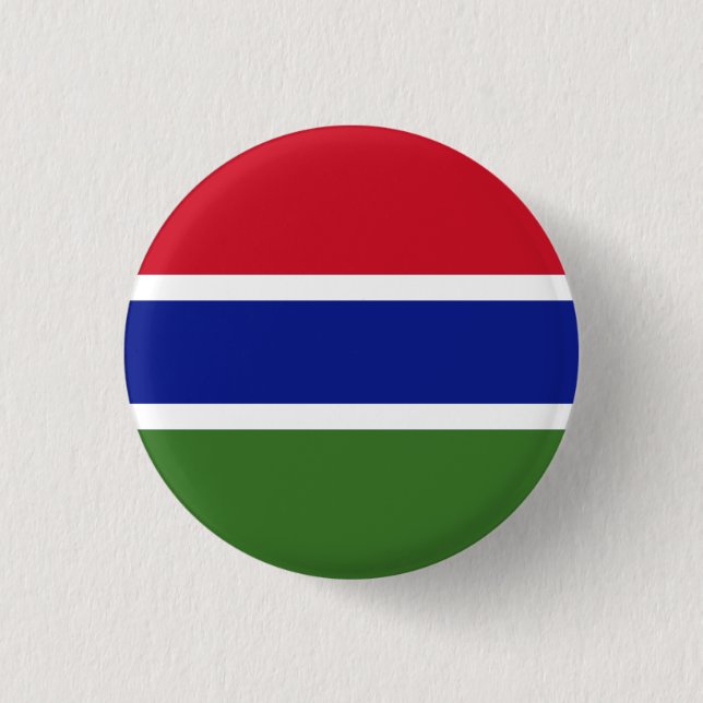 Gambian Flag, Flag of The Gambia Button (Front)