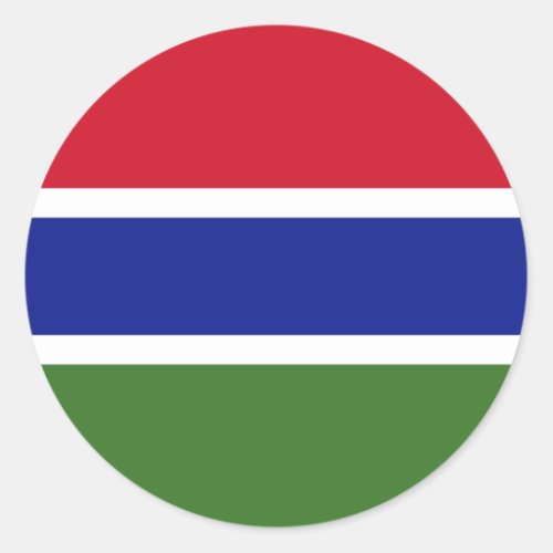 Gambian Flag Flag of The Gambia Classic Round Sticker