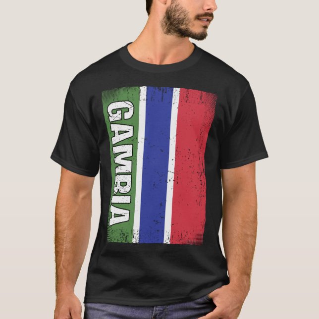 Gambian Flag Gambia T-Shirt (Front)