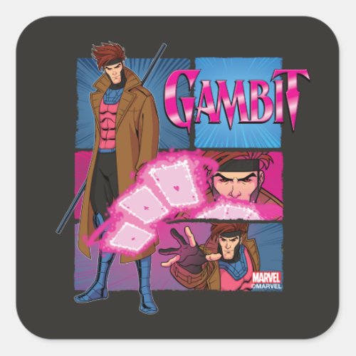 Gambit Character Panel Graphic Square Sticker