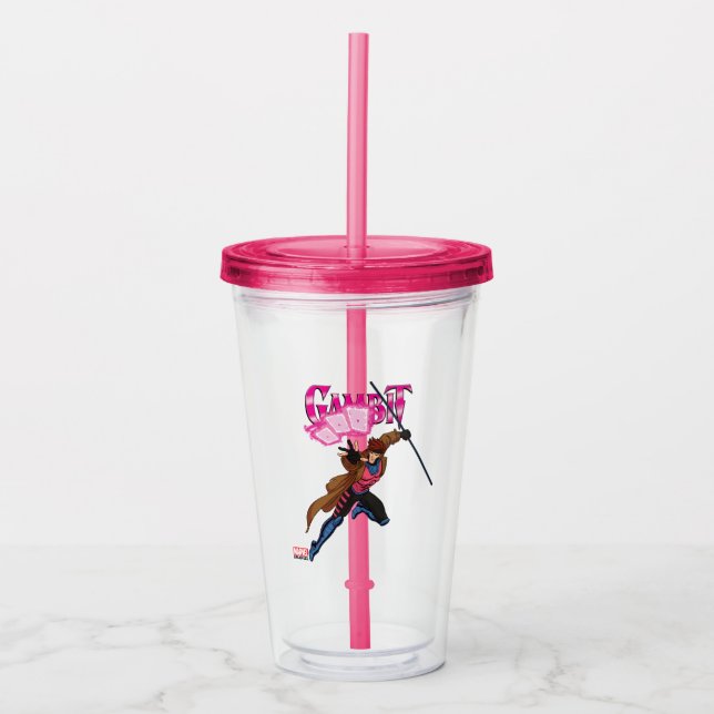 Gambit Character Pose Acrylic Tumbler (Front)