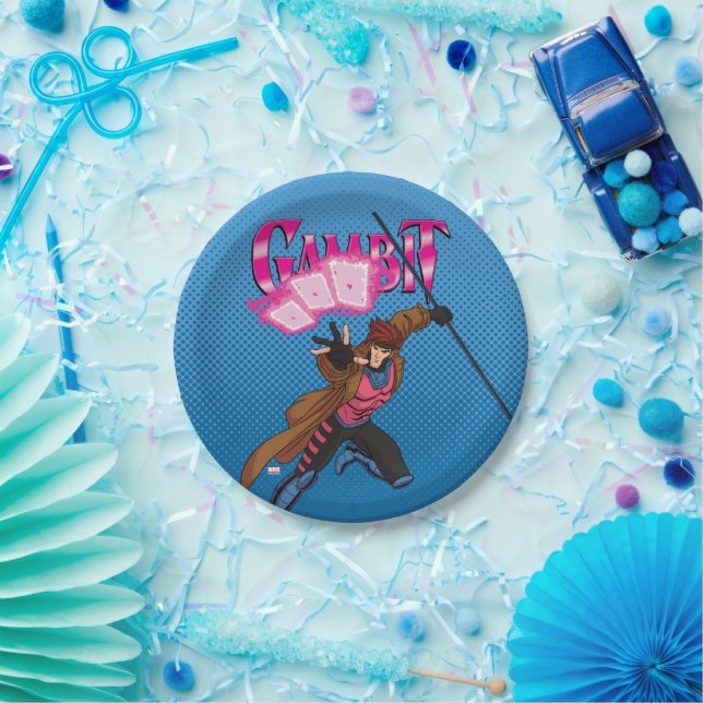 Gambit Character Pose Paper Plates (Party)