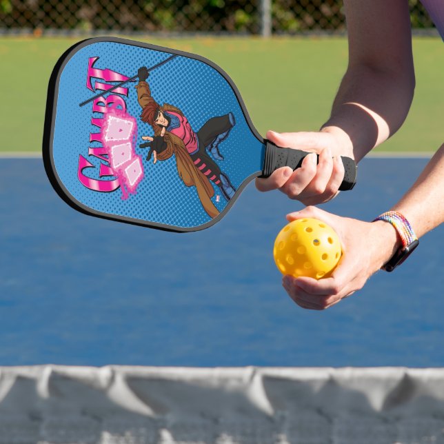 Gambit Character Pose Pickleball Paddle (Insitu)