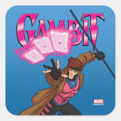 Gambit Character Pose Square Sticker