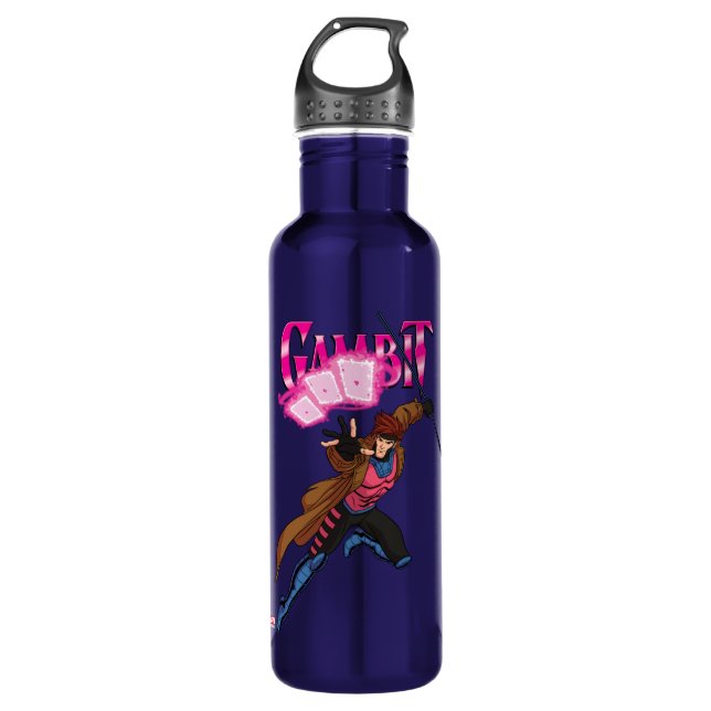 Gambit Character Pose Stainless Steel Water Bottle (Front)