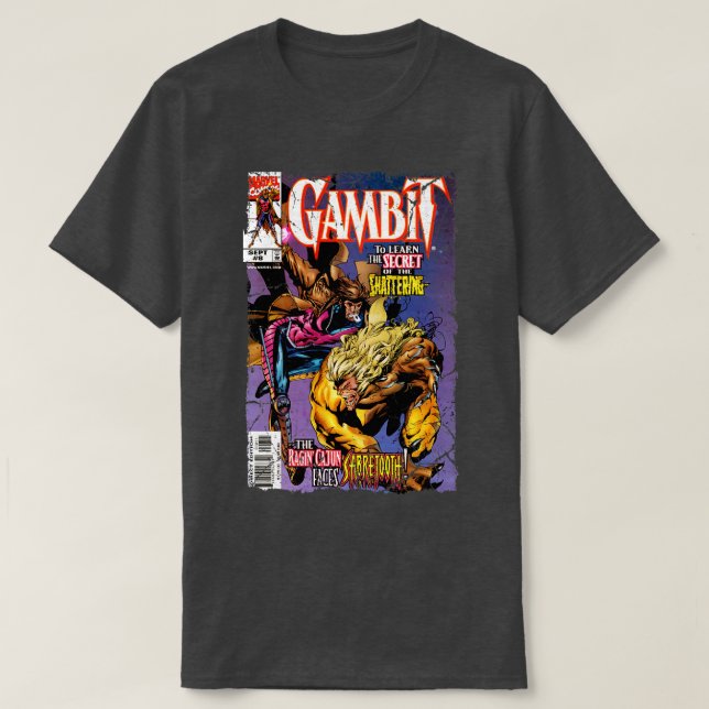 Gambit Vs Sabretooth T-Shirt (Design Front)