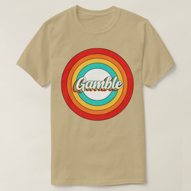 Gamble Name Shirt Vintage Gamble Circle (Design Front)