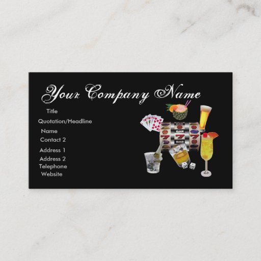 Customizable Gambler Business card fully customizable