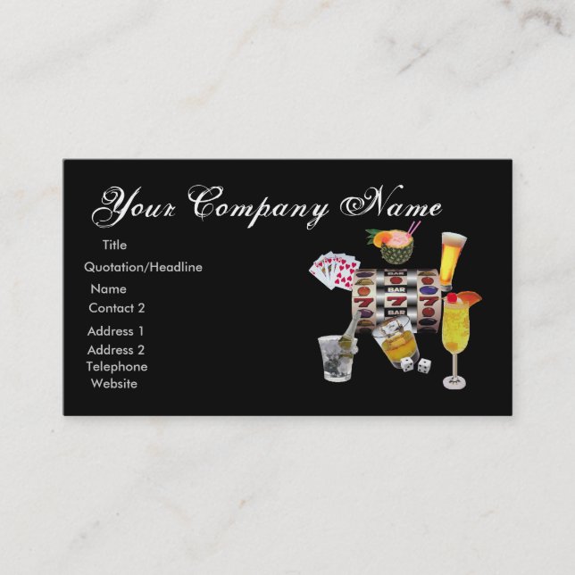Gambler Business card fully customizable (Front)