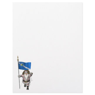 Gambler Santa Claus With Ensign Of Las Vegas