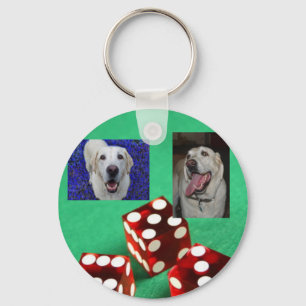 gambler yellow lab key chain