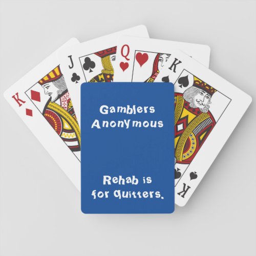 Gamblers Anonymous Playing Cards