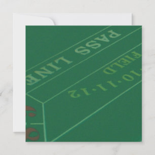 Gamblers Craps Table  Image Invitation