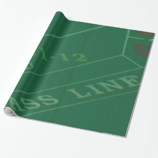 Gamblers Craps Table  Image Wrapping Paper