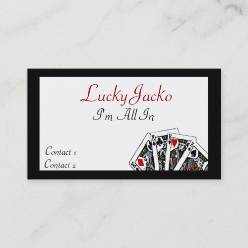 Gamblers custom business card