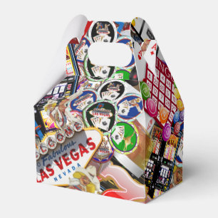 Gamblers Delight - Las Vegas Icons Background Favor Boxes