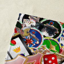 Gamblers Delight - Las Vegas Icons Beach Towel