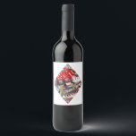 Gamblers Delight - Las Vegas Icons Collage Wine Label<br><div class="desc">* All within this playing card shape you'll find a fun Las Vegas Collage with lots of colorful icons from the Las Vegas sign, to craps table, red dice, slot machines, bingo and more Las Vegas Icons – a real Gamblers Delight! * * Click the CUSTOMIZE button to get started...</div>