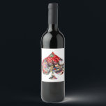 Gamblers Delight - Las Vegas Icons Collage Wine Label<br><div class="desc">* All within this playing card shape you'll find a fun Las Vegas Collage with lots of colorful icons from the Las Vegas sign, to craps table, red dice, slot machines, bingo and more Las Vegas Icons – a real Gamblers Delight! * * Click the CUSTOMIZE button to get started...</div>