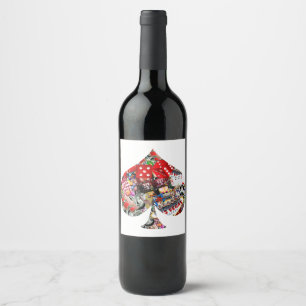 Gamblers Delight - Las Vegas Icons Collage Wine Label