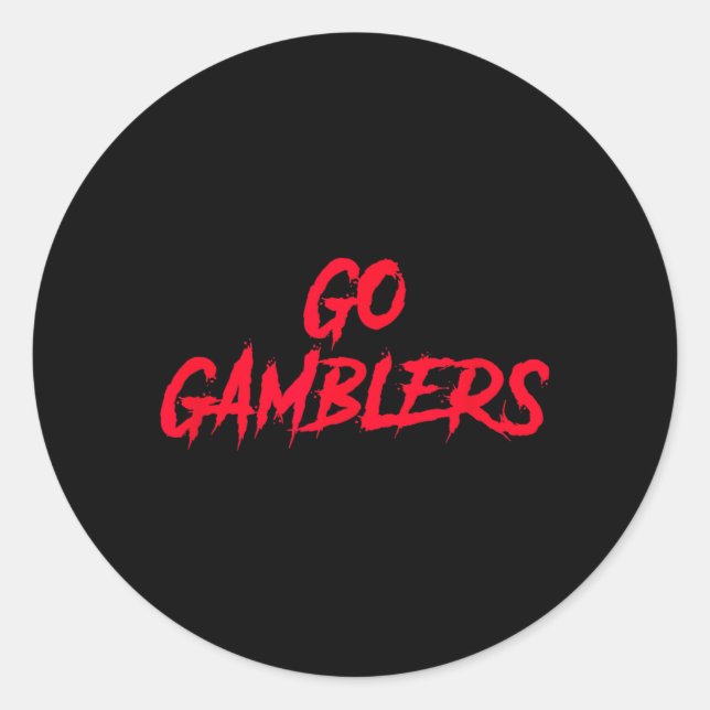 Gamblers Houston Football Tailgate Classic Round Sticker (Front)