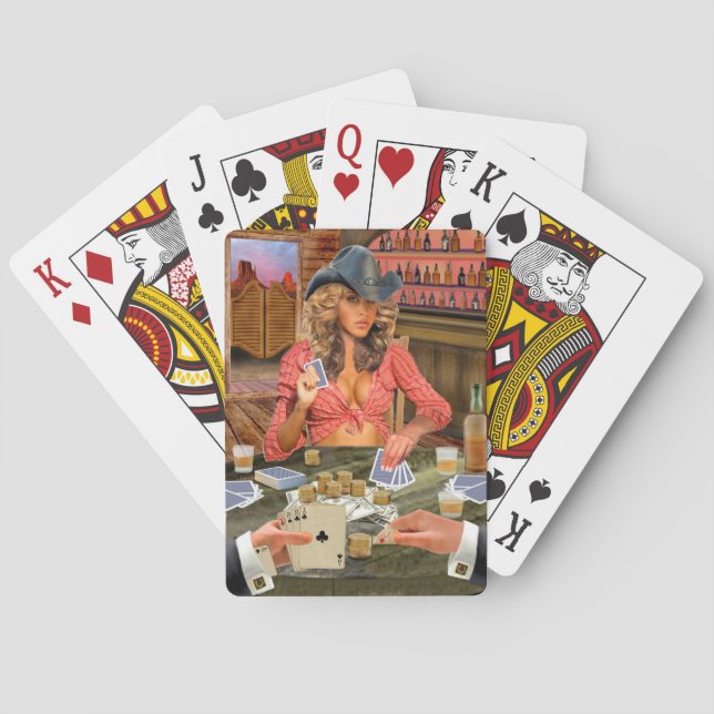 GAMBLIN' COWGIRL POKER CARDS (Back)