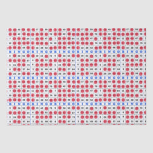 Gambling Bingo card tissue paper