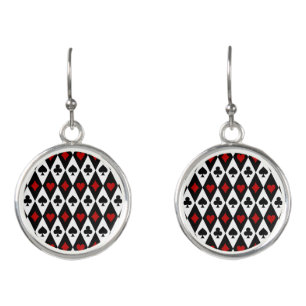 Gambling Blackjack Card Player Casino Las Vegas Earrings