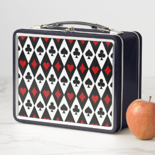 Gambling Blackjack Card Player Casino Las Vegas Metal Lunch Box